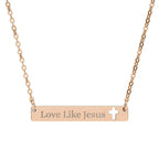 Love Like Jesus Bar Necklace