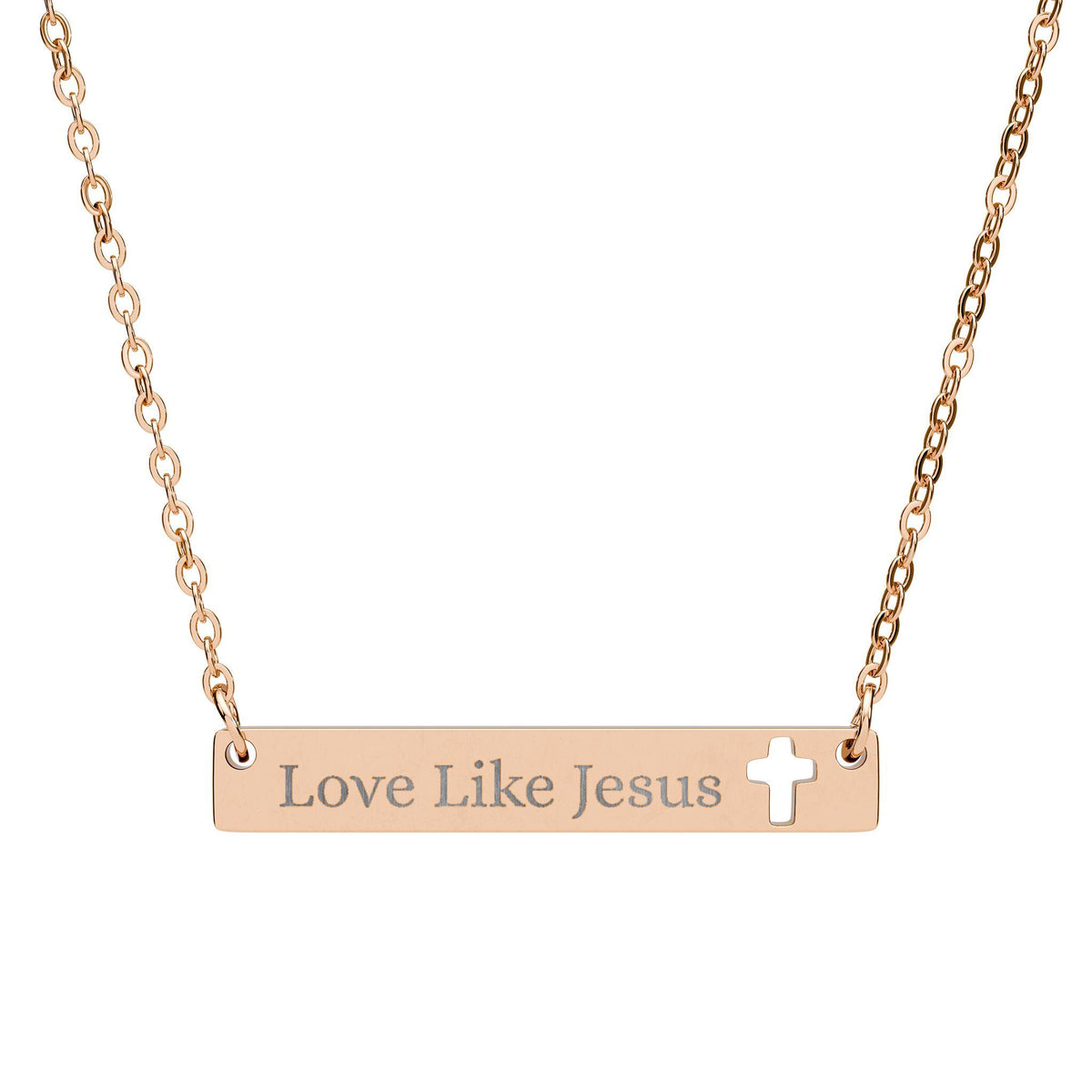 Love Like Jesus Bar Necklace