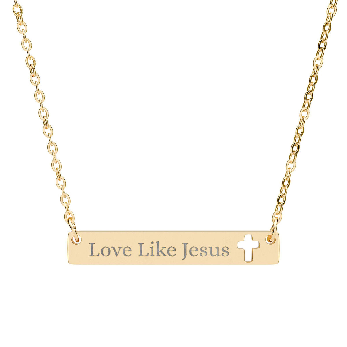Love Like Jesus Bar Necklace