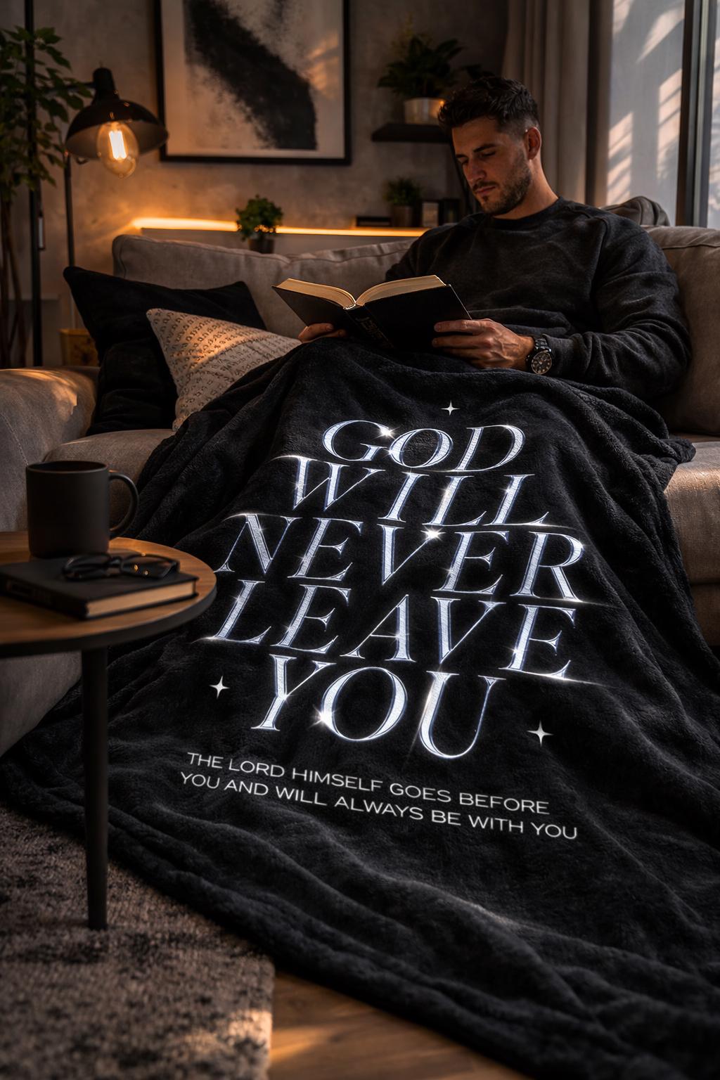 God Will Never Leave You-Arctic Fleece Blanket