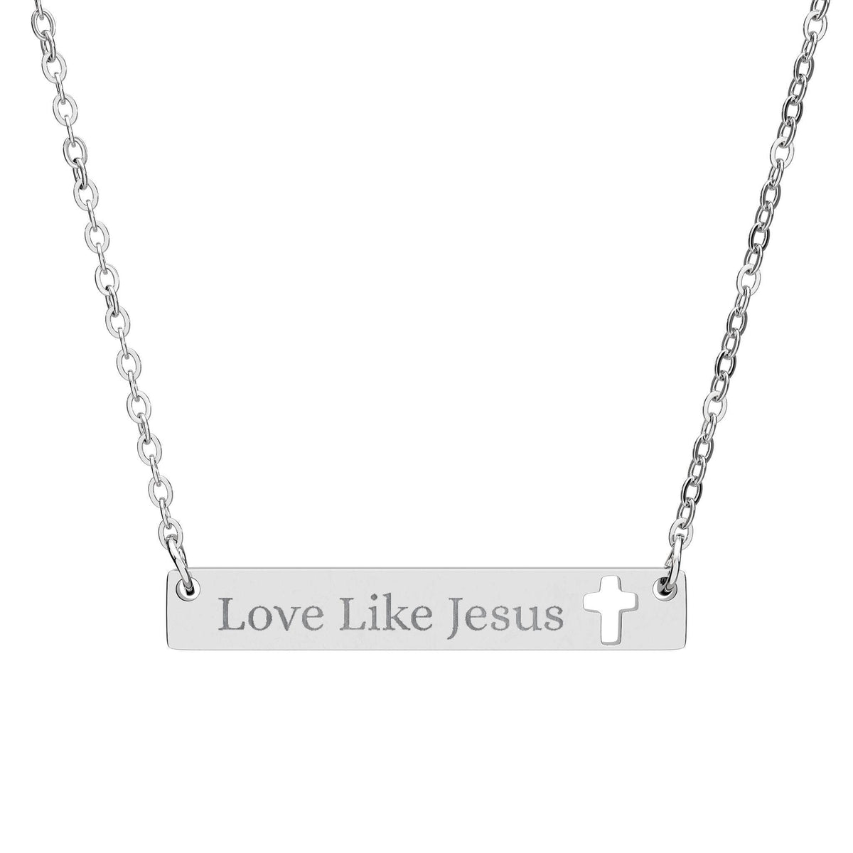 Love Like Jesus Bar Necklace