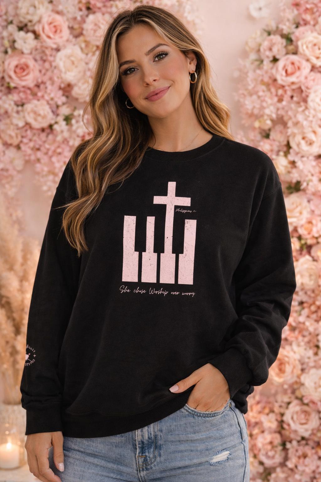Worship Over Worry Crewneck